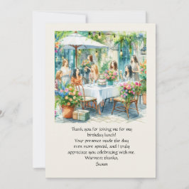 誕生日ランチフラットサンキューカード サンキューカード