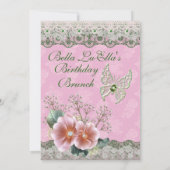 誕生日ランチ マザーズデイの昼食会 招待状 (裏面)