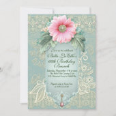 誕生日ランチ マザーズデイの昼食会 招待状 (正面)