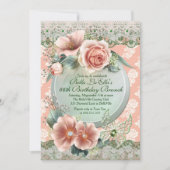 誕生日ランチ マザーズデイの昼食会 招待状 (正面)