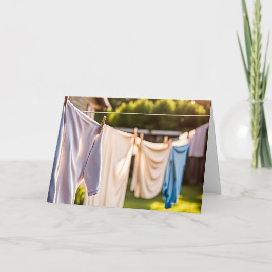 誕生日ランドリーつるズのオンライン物干し カード (正面)