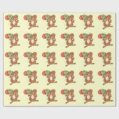 誕生日リスの漫画の包み紙 ラッピングペーパー (フラット)