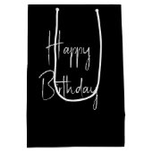 誕生日リス白熱［赤熱］光を放つル ミディアムペーパーバッグ (裏面)