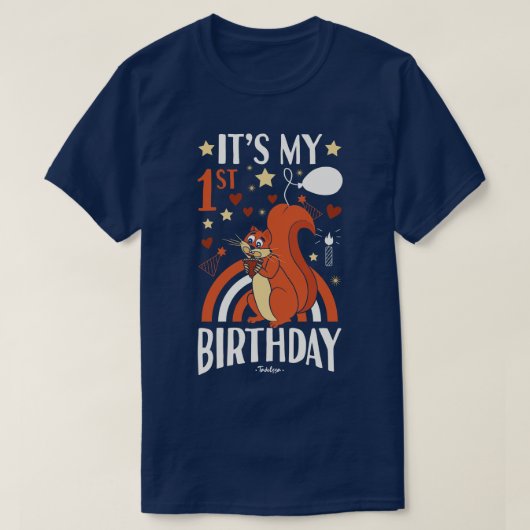 誕生日リス1世 Tシャツ (デザイン正面)