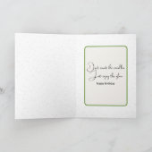 誕生日リトランニングリーバーの雪 カード (内部)