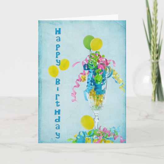 誕生日リボン カード (正面)