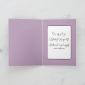 誕生日リリーオブザバレーアンド薄紫ブーケ カード (内部)