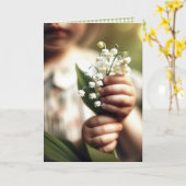 誕生日リリーオブザバレーバンチ カード (黄色い花)