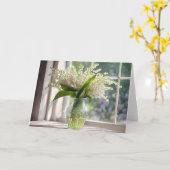 誕生日リリーオブザバレーブーケ カード (黄色い花)