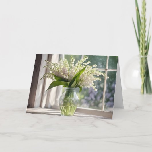 誕生日リリーオブザバレーブーケ カード (正面)