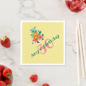 誕生日ルアウ(ハワイ式宴会)パイナップル スタンダードカクテルナプキン (インサイチュ)