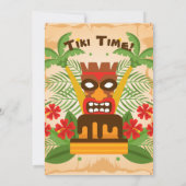 誕生日ルアウ（ハワイ式宴会）熱帯ハワイアンティキバーBBQパーティー 招待状 (裏面)