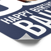 誕生日ルック誰が50カスタム人の写真名 ポスター (角)