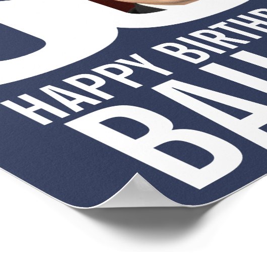 誕生日ルック誰が50カスタム人の写真名 ポスター (角)