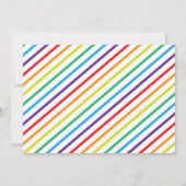 誕生日レインボースプレンクルパーティーフォト招待状 招待状 (裏面)