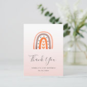 誕生日レインボーバラ金ゴールドオレンジ感謝していユー ポストカード (スタンド正面)