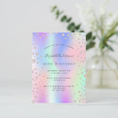 誕生日レインボーバラ金ゴールドダイヤモンドピンク ポストカード (スタンド正面)