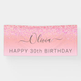 誕生日レインボーパステルグリッターモダン 横断幕