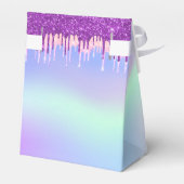 誕生日レインボーパープルグリッタードリッ感謝していプユー フェイバーボックス (裏面サイド)
