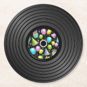 誕生日レコード ラウンドペーパーコースター (正面)