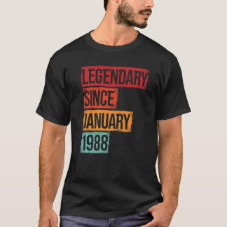誕生日レジェンダリー1988年1月以来 Tシャツ