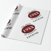 誕生日レジェンドイヤーユーモア父レッドブラックはっきりした ラッピングペーパー (アンロールド)