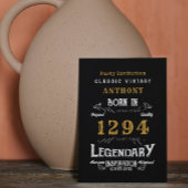 誕生日レジェンド任意の年黒金ゴールド 招待状