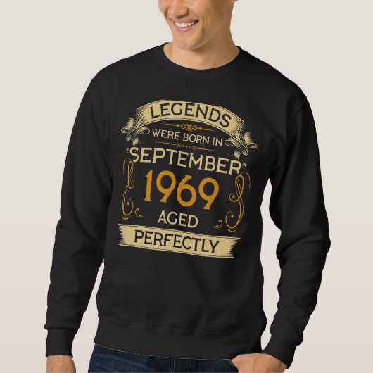 誕生日レジェン生まれズは1969年9月 スウェットシャツ (正面)
