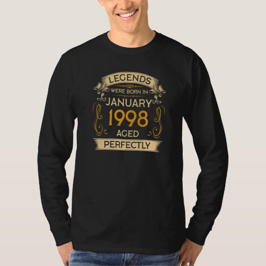 誕生日レジェン生まれズは1998年1月 Tシャツ (正面)