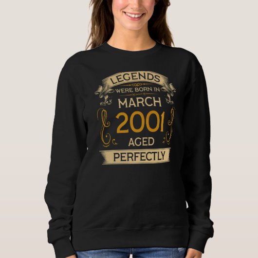 誕生日レジェン生まれズは2001年3月 スウェットシャツ (正面)