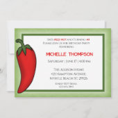 誕生日レッドペッパー任意の年齢招待状 招待状 (正面)