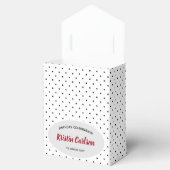 誕生日レッドポピーと白黒水玉模様 フェイバーボックス (オープン)