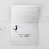 誕生日レッドワインオンウッドカード カード (内部)