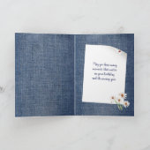 誕生日レディバグの花カード カード (内部)