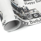 誕生日レトロカメラコレクション ラッピングペーパー (ロールコーナー)