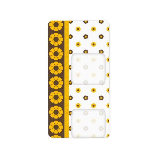 誕生日レトロフラワーミニチュアキャンディバーラッパー ラベル (正面)