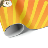 誕生日レトロローラスケートオレンジサンビーム ラッピングペーパー (ロールコーナー)