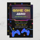 誕生日レベルアップゲーマー誕生日 招待状 (正面/裏面)