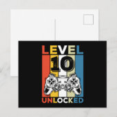 誕生日レベル10到達！ ゲームのヴィンテージ10周年 ポストカード (正面/裏面)