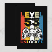 誕生日レベル53到達  ゲーミング クラシック 招待状 (正面/裏面)