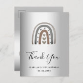 誕生日レモダンイン感謝していボー銀様 ポストカード (正面/裏面)