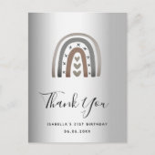 誕生日レモダンイン感謝していボー銀様 ポストカード (正面)