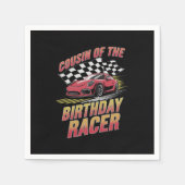 誕生日レーサーレーシングファミリーパーティーのいとこ スタンダードカクテルナプキン (正面)