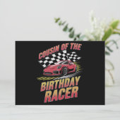 誕生日レーサーレーシングファミリーパーティーのいとこ 招待状 (スタンド正面)