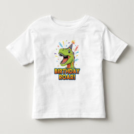 誕生日ロアカワイイ恐竜誕生日パーティーデザイン トドラーTシャツ