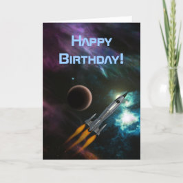 誕生日ロケット カード