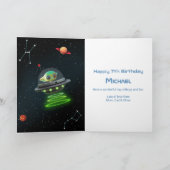 誕生日ロケット（写真付） | UFOエイリアン カード (内部)