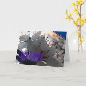 誕生日ロシアのカードとさくらんぼ花 カード (黄色い花)