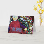 誕生日ロシアのカード（ラグドール付き） カード (黄色い花)