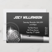 誕生日ロックスターパーティの招待状 招待状 (裏面)